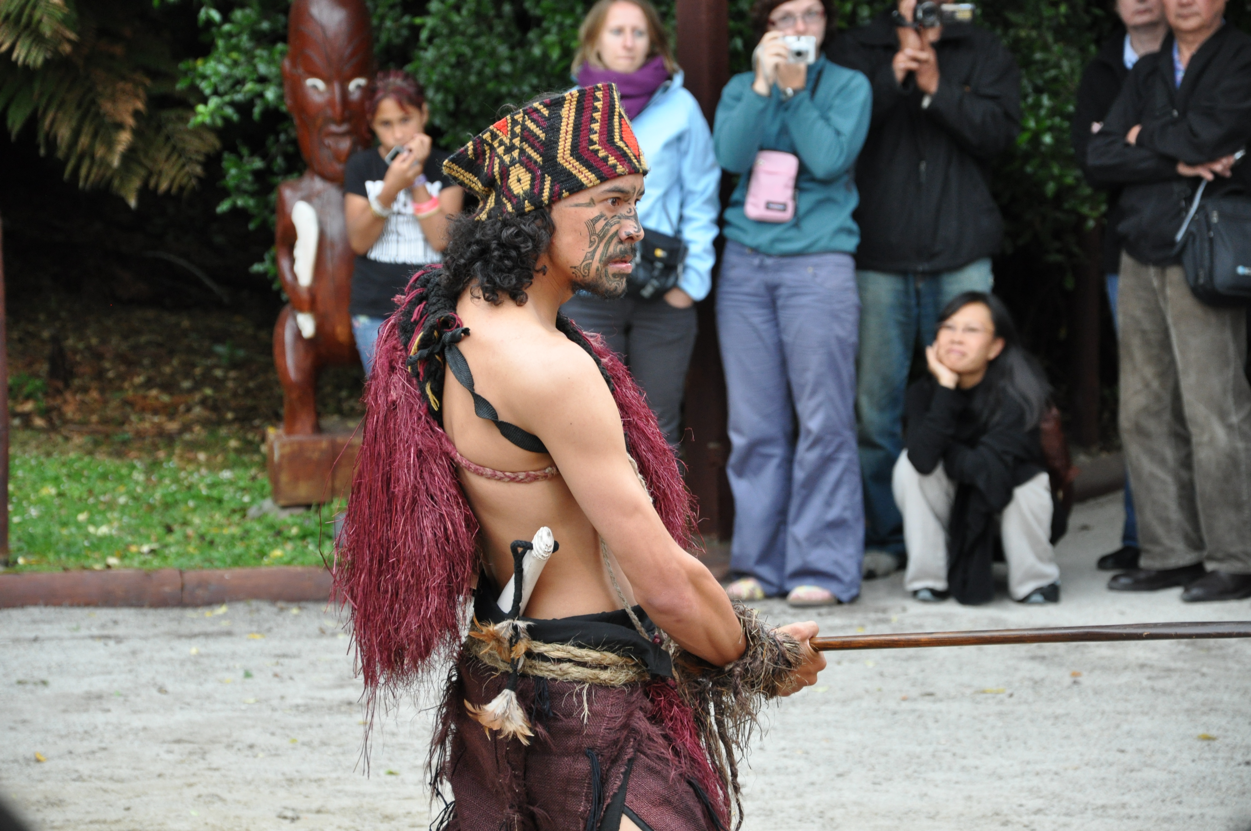 Maorių svečių pasitikimo ceremonija